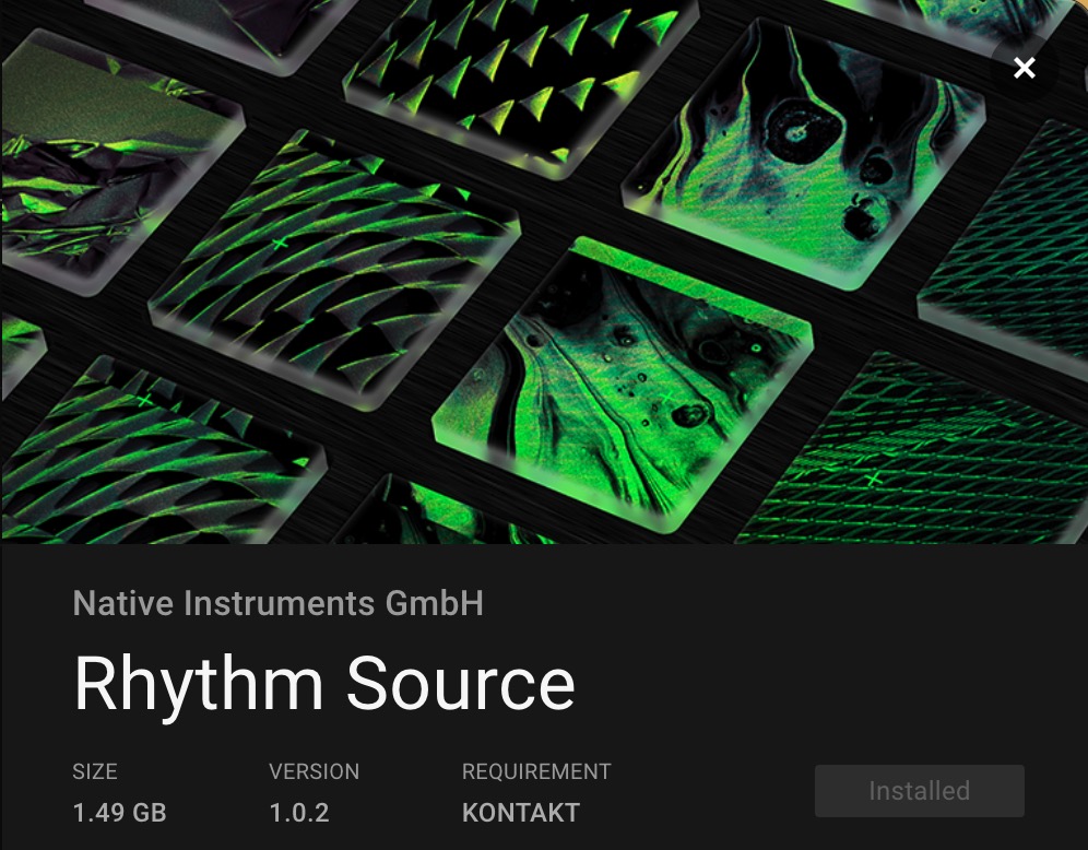 Native Instruments Expansion - Rhythm Source